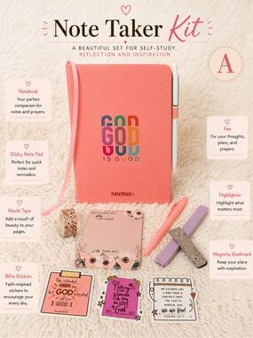 Others Follow Coral Note Taker Kit with Multicolor Accent